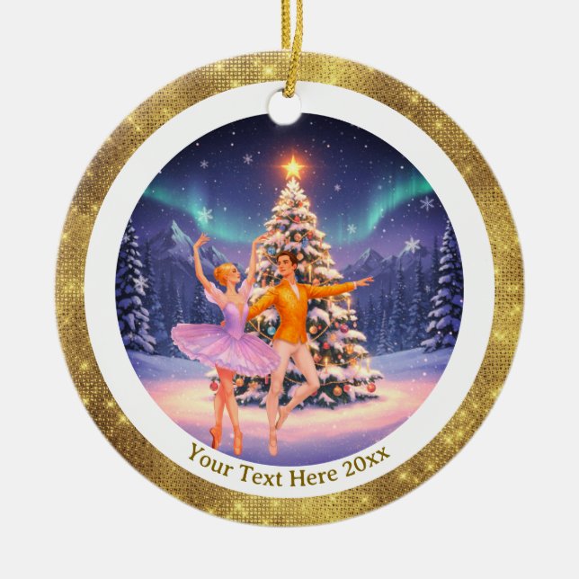 Décoration En Céramique Elegant Nutcracker Ballet Christmas Ballerina Gift (Devant)