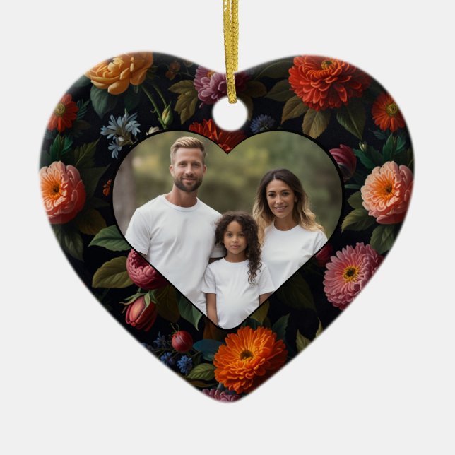 Décoration En Céramique Élégant style victorien floral (Devant)