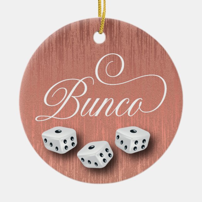 Décoration En Céramique Élégante Girly Sparkle Dice Bunco (Devant)