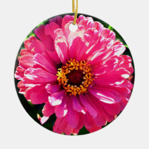 Décoration En Céramique Elégante marguerite rose rose rétro