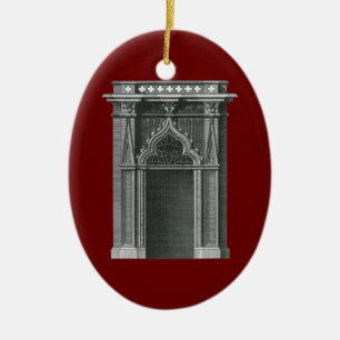 Décoration En Céramique Élément architectural ancien, porte gothique