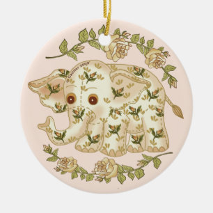 Décoration En Céramique Eléphant jaune bébé