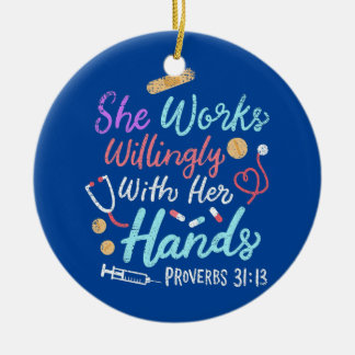 Décoration En Céramique Elle Travaille Avec Volonté Avec Ses Proverbes Mai