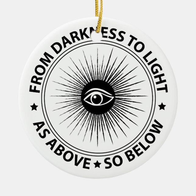 Décoration En Céramique emblème de la franc-maçonnerie (Devant)