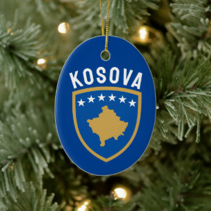 Décoration En Céramique Emblème de la République du Kosovo