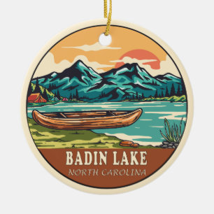 Décoration En Céramique Emblème de pêche nautique du lac Badin en Caroline