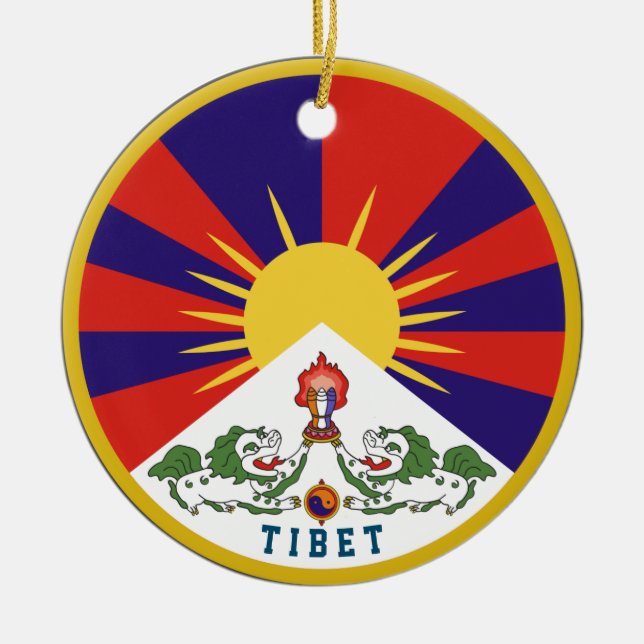 Décoration En Céramique Emblème du Tibet (Devant)