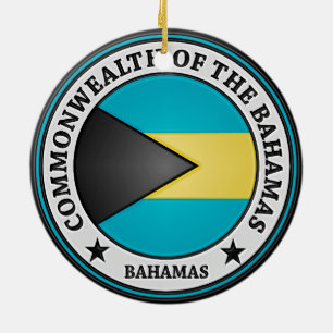 Décoration En Céramique Emblème rond des Bahamas