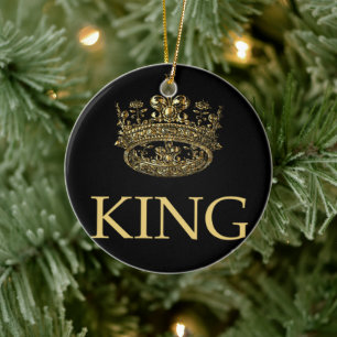 Décoration En Céramique Emblème royal du roi et de la couronne