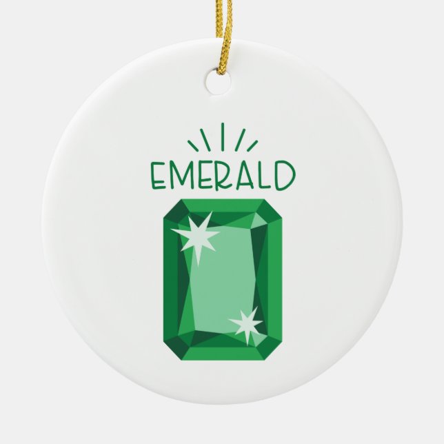 Décoration En Céramique Emerald Birthstone (Devant)