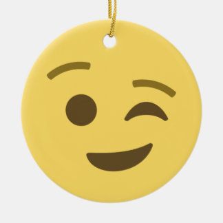 Décoration En Céramique Emoji Winking