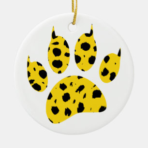 Décoration En Céramique Empreinte de patte Cheetah