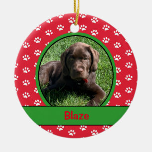 Décoration En Céramique Empreinte de patte photo de Chien Chien Chien Pers