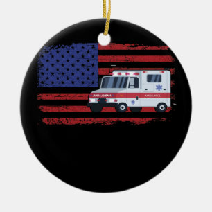 Décoration En Céramique EMT Paramedic Ambulance Chemise EMS Paramètre
