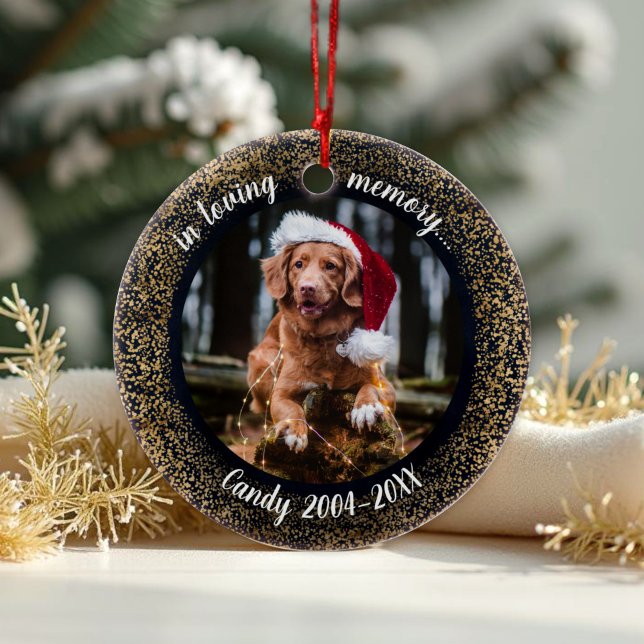 Décoration En Céramique En mémoire d'amour - Photo de chien Mémorial Gilde (Créateur téléchargé)