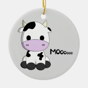 Décoration En Céramique Enfants mignons de bande dessinée de vache à bébé
