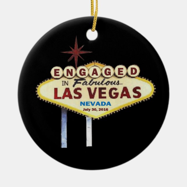 Décoration En Céramique Engagé dans l'ornement de Las Vegas (Devant)