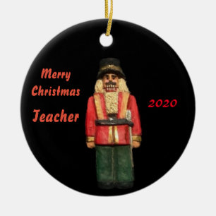 DÉCORATION EN CÉRAMIQUE ENSEIGNANT NUTCRACKER 2020 XMAS COLLECTOR ORNAMENT