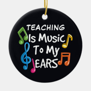 Décoration En Céramique Enseigner est la musique à mes oreilles Personnali