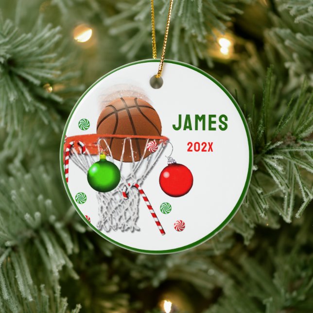 Décoration En Céramique Ensemble de Noël de basket-ball (Arbre)