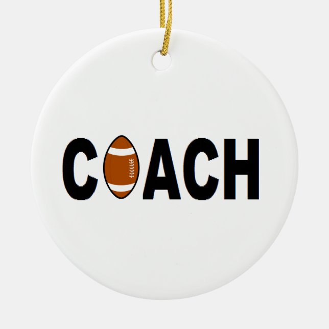 Décoration En Céramique Entraîneur de football américain personnalisé (Devant)