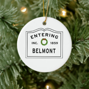 Décoration En Céramique Entrée de la ville du Massachusetts Belmont