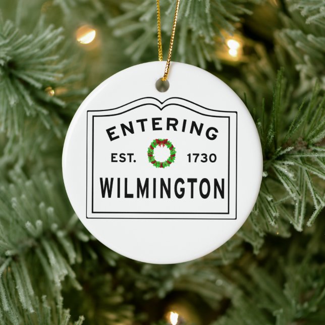 Décoration En Céramique Entrée Ville du Massachusetts Wilmington (Arbre)