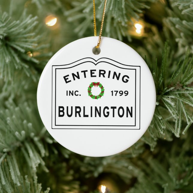 Décoration En Céramique Entrée Ville Massachusetts Burlington (Arbre)