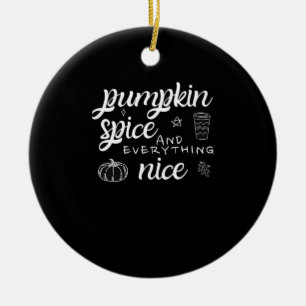 Décoration En Céramique Épice citrouille Et Tout Nice - Mème Automne Qu