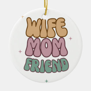 Décoration En Céramique Épouse Maman Amie, Cadeau de Fête des Mères, Cadea