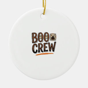 Décoration En Céramique Équipage Boo Modèle de chemise gravé Halloween vin