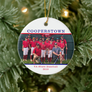 Décoration En Céramique Équipe de baseball de Cooperstown NY Photo de l'éq