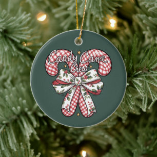 Décoration En Céramique Équipe de bonbons en canne Préparatifs de Noël