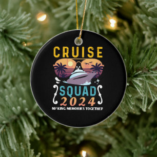 Décoration En Céramique Équipe de croisière 2024 Groupe de vacances famili
