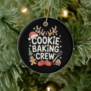 Décoration En Céramique Équipe de fabrication de biscuits Renne Cerfs Bisc