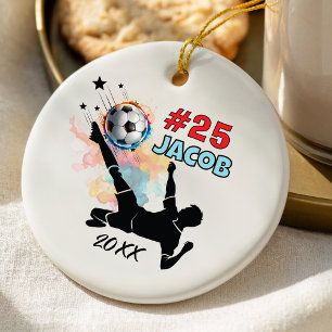 Décoration En Céramique équipe de football footballeur sportif personnalis