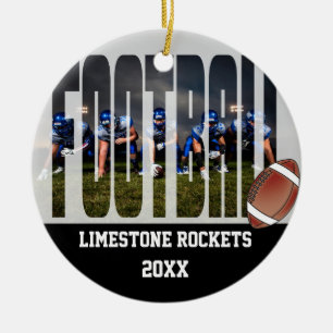 Décoration En Céramique Équipe de football photo Keepsaké