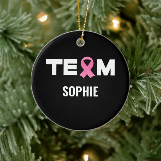 Décoration En Céramique Équipe de soutien personnalisée Sensibilisation au (Arbre)