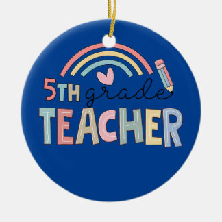 Décoration En Céramique Équipe d'enseignants de cinquième année 5e année E