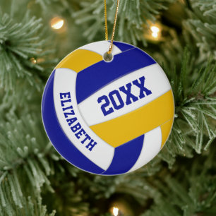 Décoration En Céramique équipe d'or bleu colore des filles du volley-ball