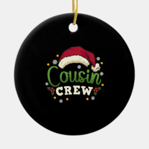 Décoration En Céramique Équipe du cousin de Christma