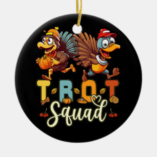 Décoration En Céramique Équipe Trot Thanksgiving Turquie Trot 5K Courir ma