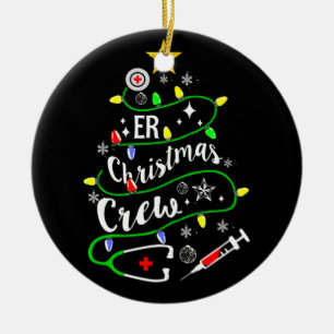Décoration En Céramique ER Christmas Tree Crew Emergency Room Nurse