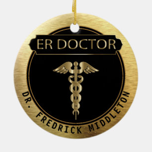 Décoration En Céramique ER Doctor 👨 ‍ ⚕️ - UpScale Black and Gold