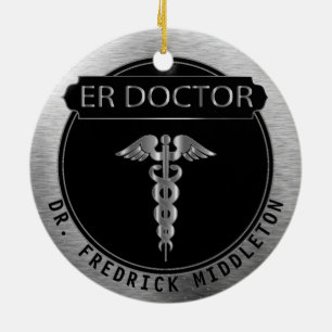 Décoration En Céramique ER Doctor 👨 ‍ ⚕️ - UpScale Black and Silver
