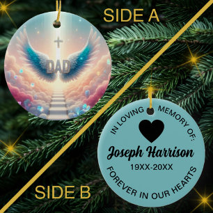 Décoration En Céramique Escalier vers le ciel Père Ange Wings Memorial