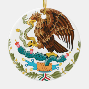 Décoration En Céramique Escudo Nacional de México - Emblema Mexicano