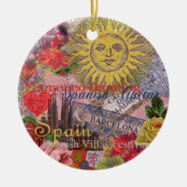 Décoration En Céramique Espagne Sunshine Espagnol Travel Art (Devant)