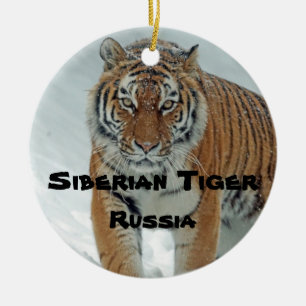 Décoration En Céramique Espèces en voie de disparition Série Sibérie Tiger