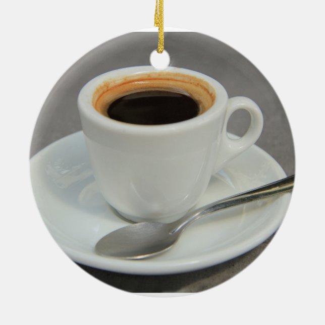 Décoration En Céramique Espresso frais brassé (Dos)